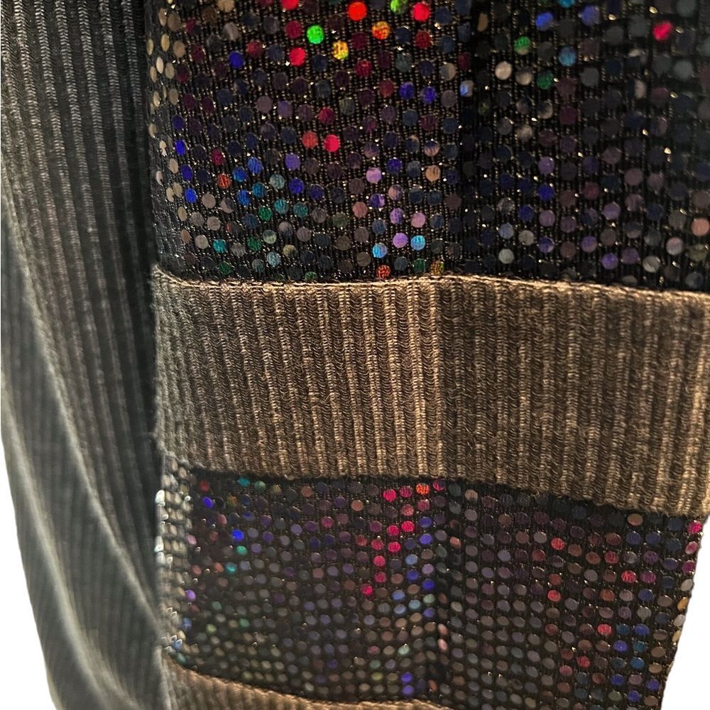 Blumin  ||  Dark Gray long sleeve t-shirt with embellishments on the sleeves.